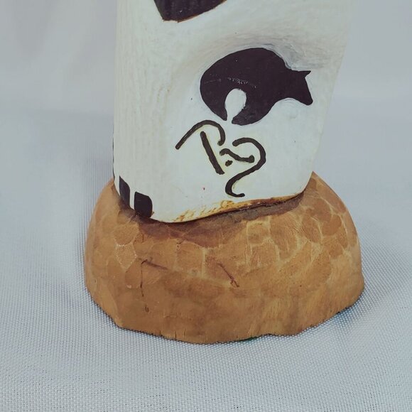 Vintage Hand-Carved Wood Long Hair Hopi Kachina Doll 1995 11" Tall Signed dated - Picture 4 of 16